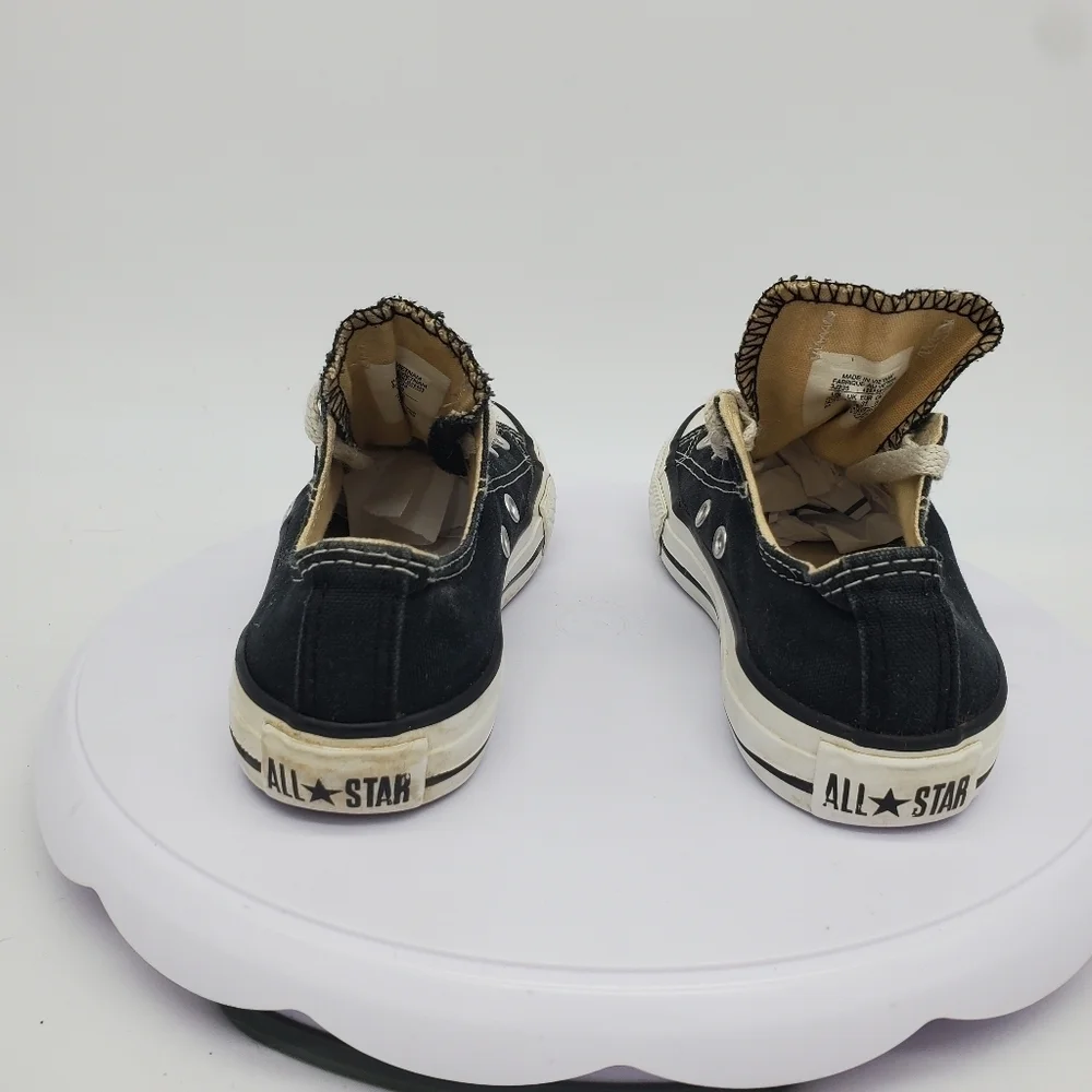 Converse Shoes 13 C Chuck Taylor All Star Lo Black White Canvas